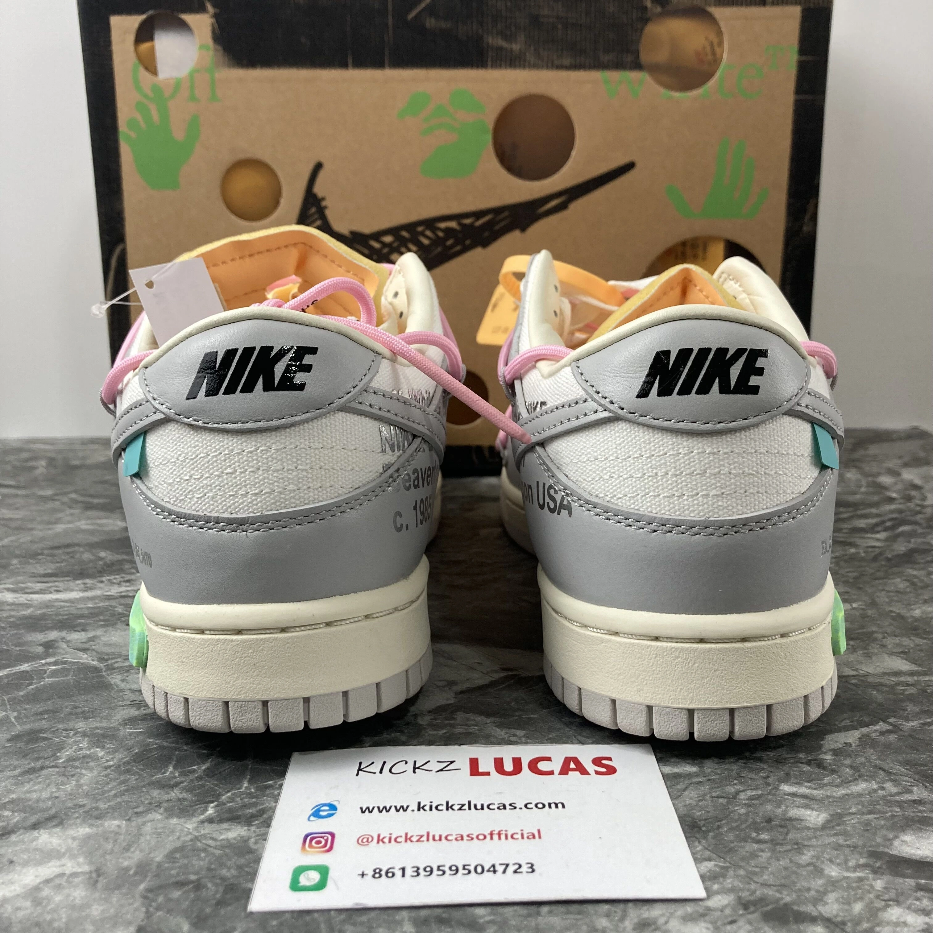 Comfortable 【Free shipping】Dunk Low Off-White Lot 9 DM1602- 488