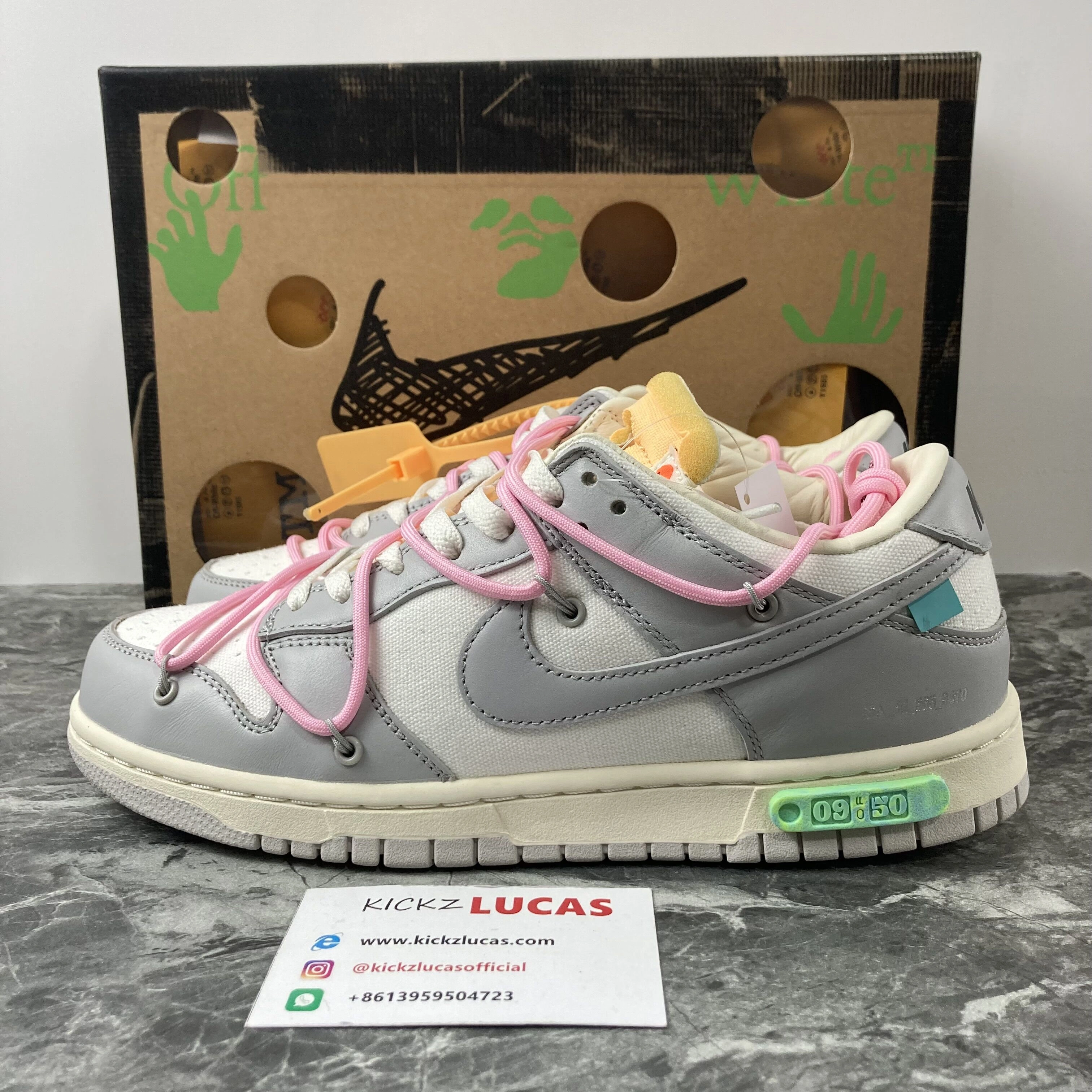 Comfortable 【Free shipping】Dunk Low Off-White Lot 9 DM1602- 488