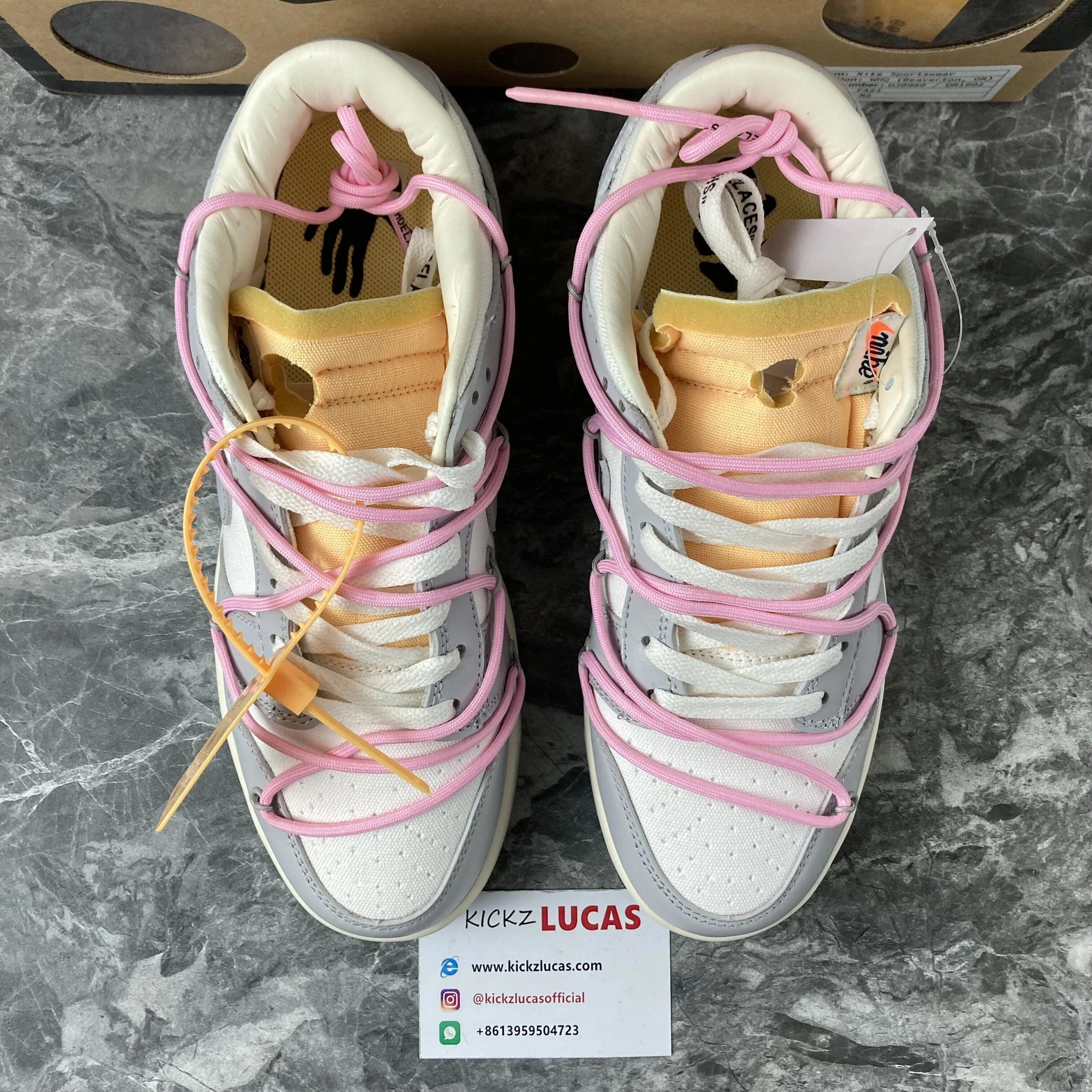 Comfortable 【Free shipping】Dunk Low Off-White Lot 9 DM1602- 488