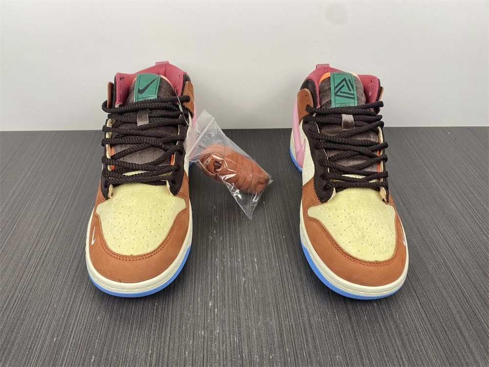 【Free shipping】Dunk Mid Social Status Free Lunch Chocolate Milk DJ1173- Bright 495