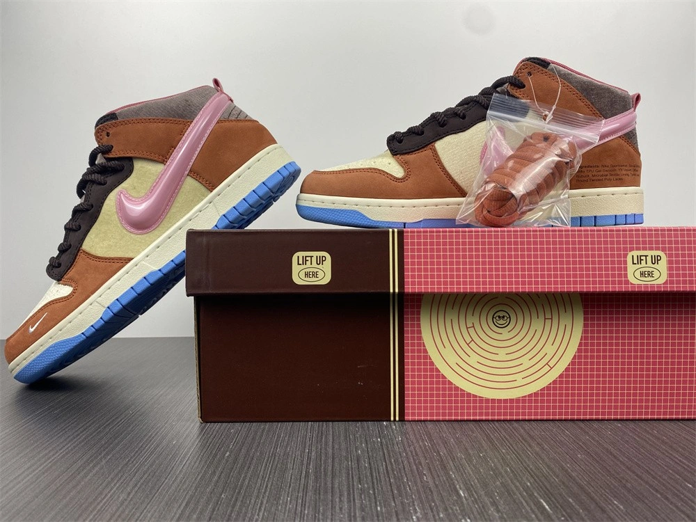 【Free shipping】Dunk Mid Social Status Free Lunch Chocolate Milk DJ1173- Bright 495