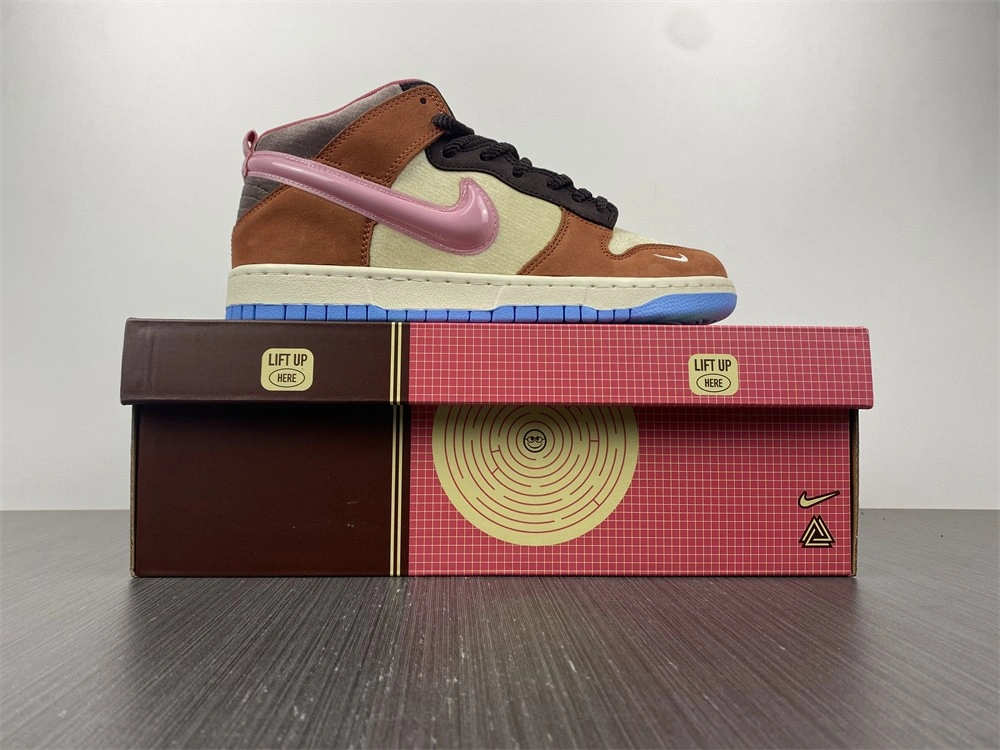 【Free shipping】Dunk Mid Social Status Free Lunch Chocolate Milk DJ1173- Bright 495