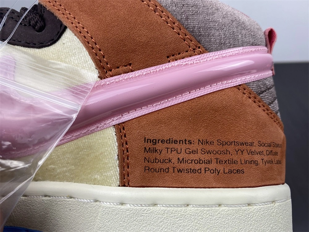 【Free shipping】Dunk Mid Social Status Free Lunch Chocolate Milk DJ1173- Bright 495