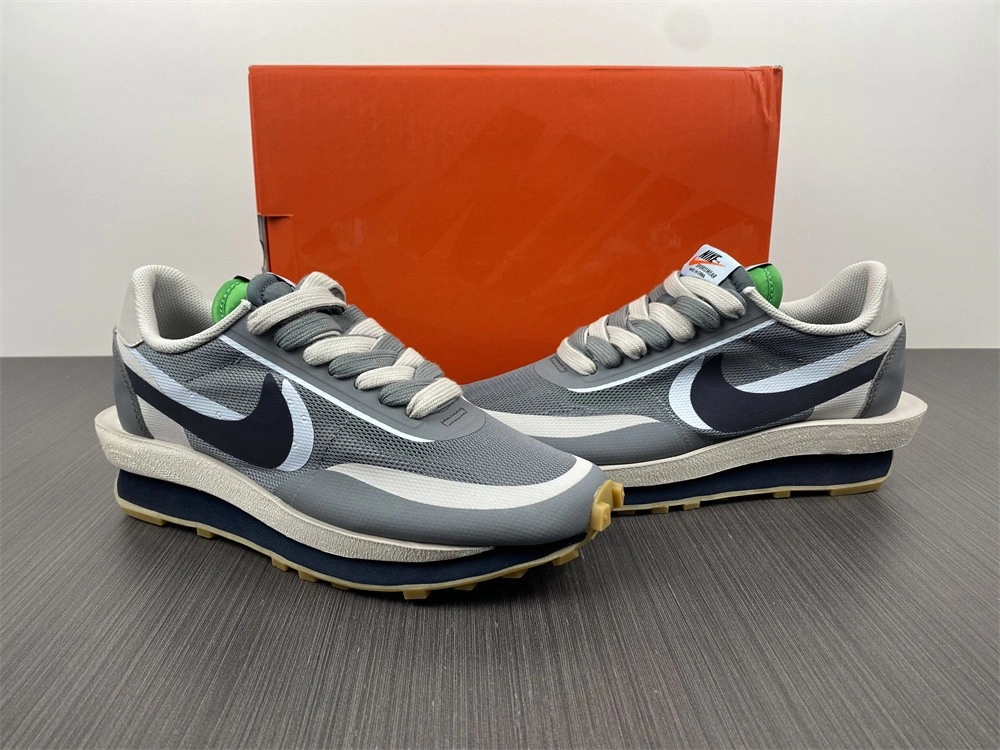 【Free shipping】LD Waffle sacai CLOT Kiss of Death 2 Cool Grey DH3114- Colorful 1188