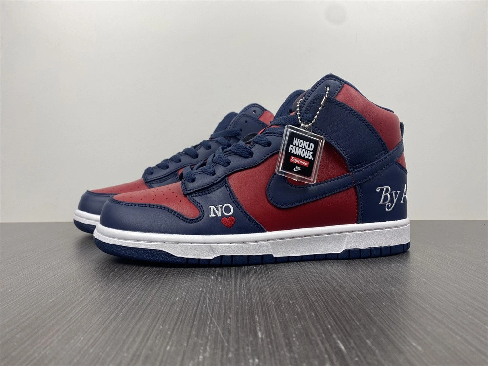 【Free shipping】SB Dunk High Supreme By Any Means Navy DN3741- SoftTouch 496