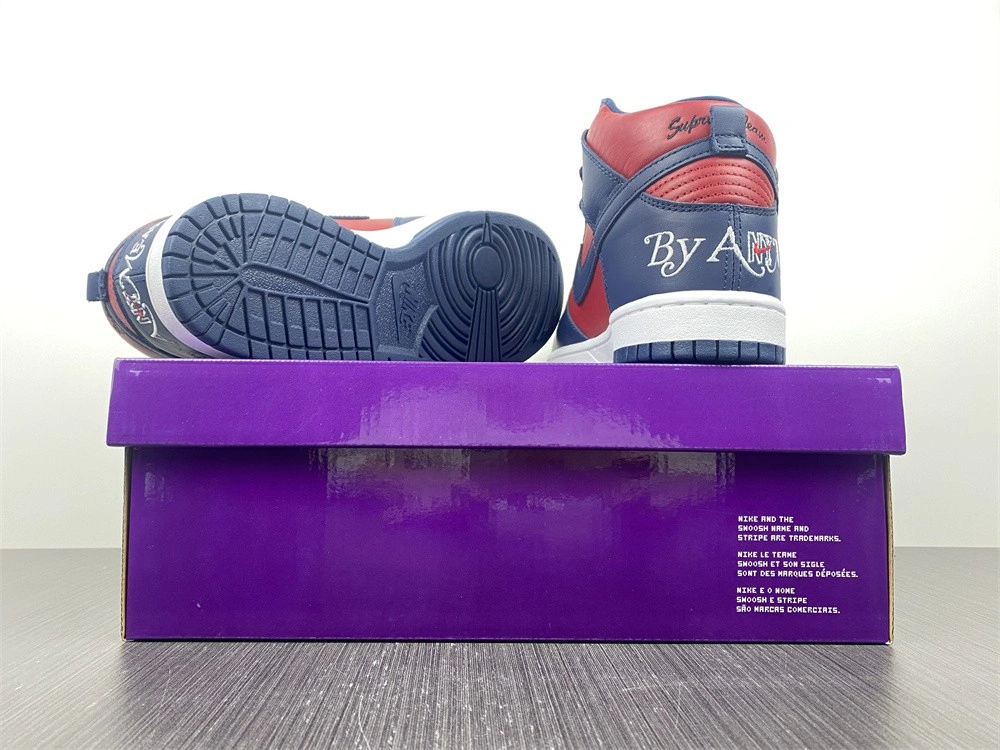 【Free shipping】SB Dunk High Supreme By Any Means Navy DN3741- SoftTouch 496
