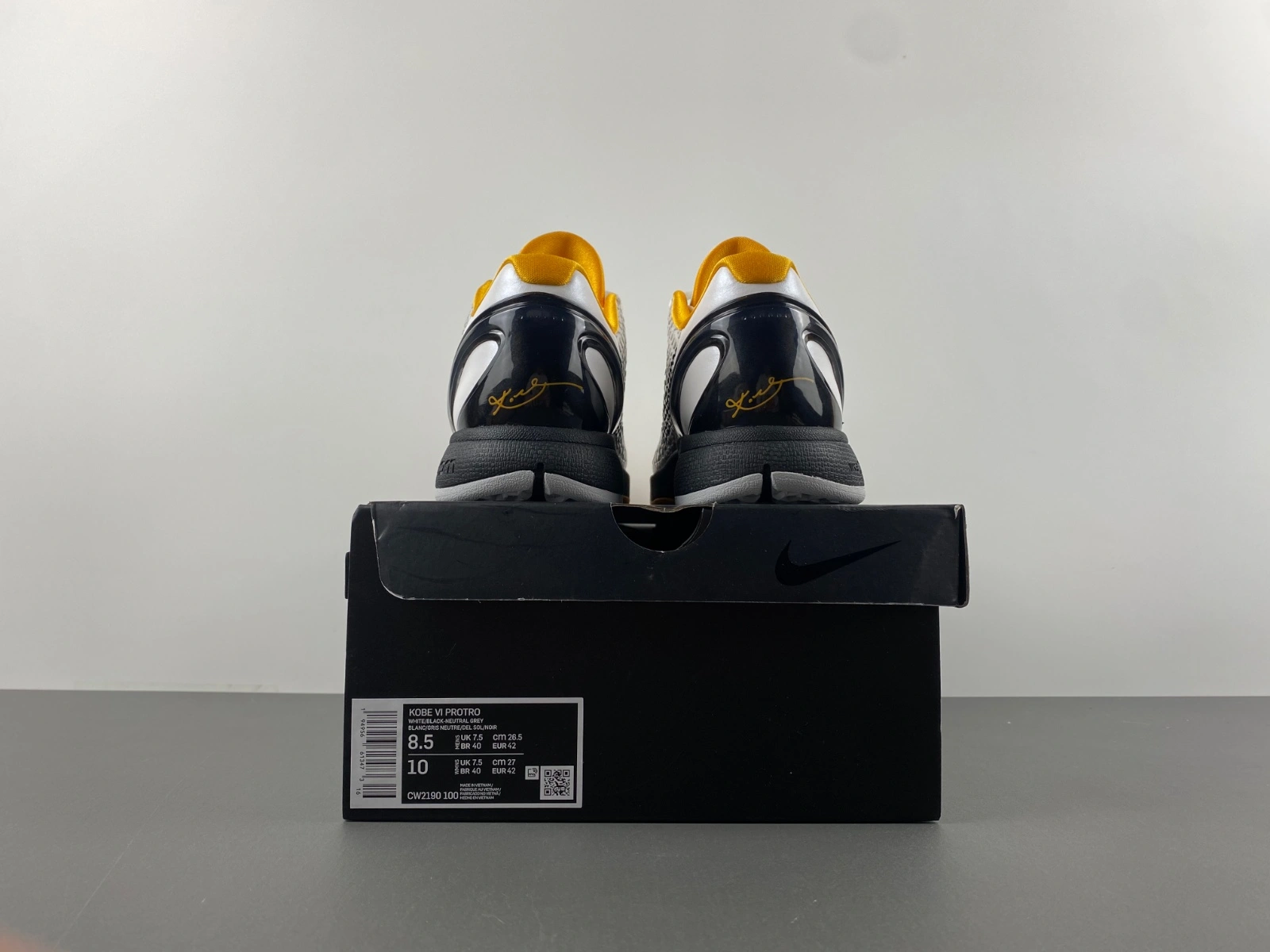 GX Kobe 6 Protro Playoff Pack White Del Sol CW2190- Stylish 1017