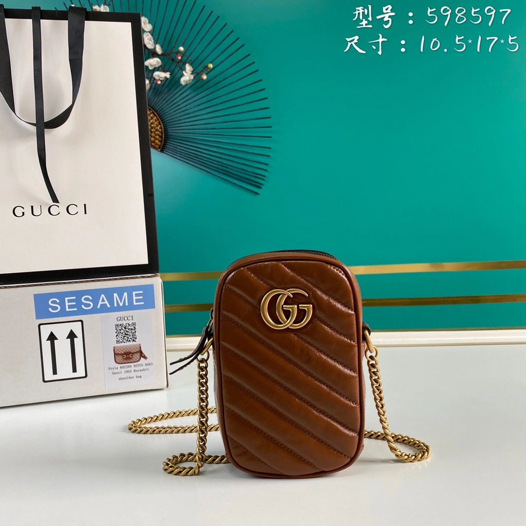 G*ucci Bag Top Quality 10.5*17*5cm Classic 8082