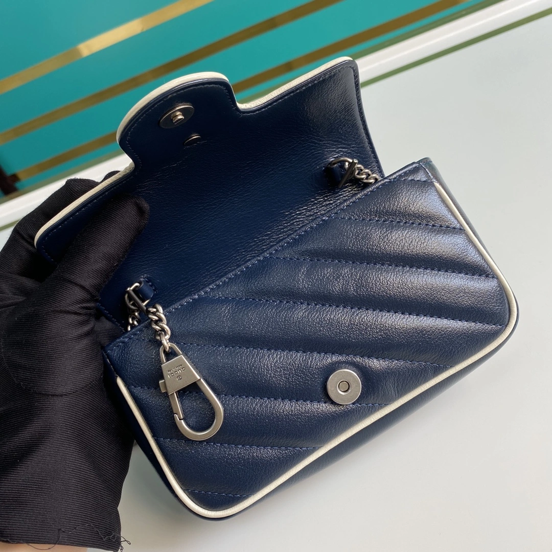 G*ucci Bag Top Quality 16.5*10.2*5.1cm Bold 8086