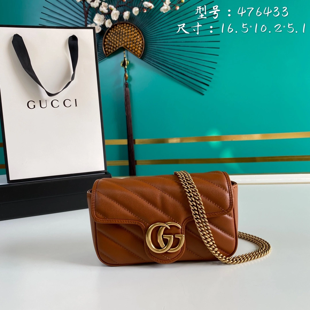 Casual G*ucci Bag Top Quality 16.5*10.2*5.1cm 8090
