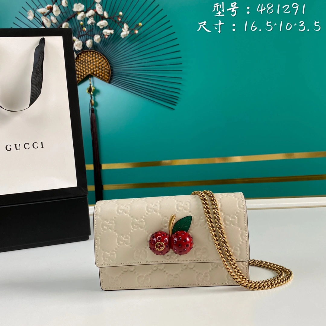 G*ucci Bag Top Quality 16.5*10*3.5cm Colorful 8074