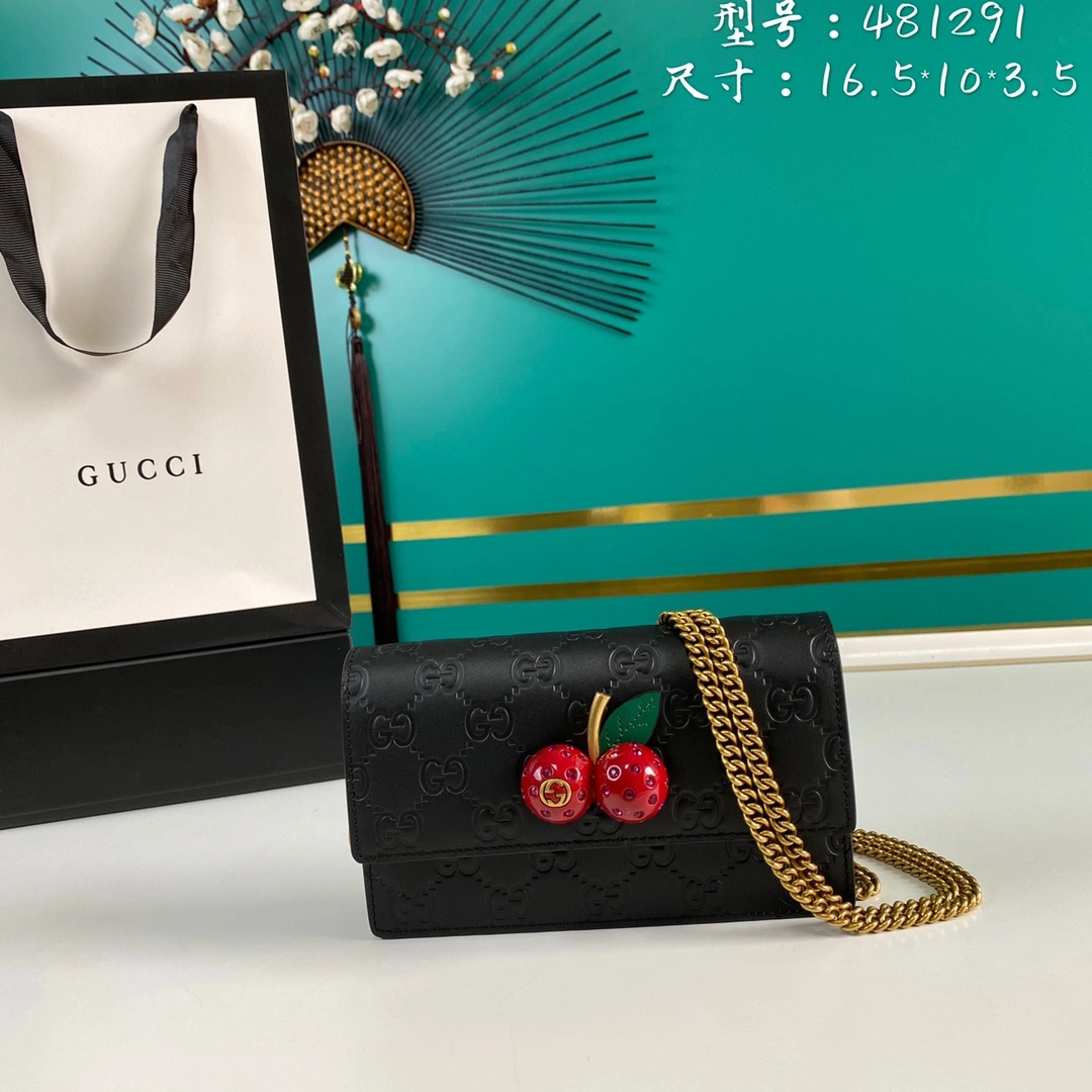 G*ucci Bag Top Quality 16.5*10*3.5cm Colorful 8074