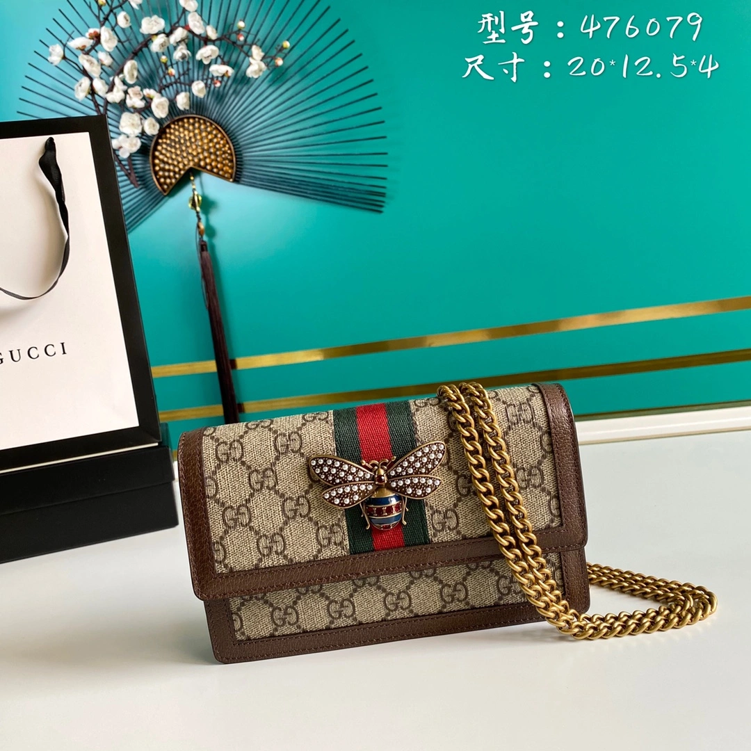 G*ucci Bag Top Quality 20*12.5*4cm Supportive 8077