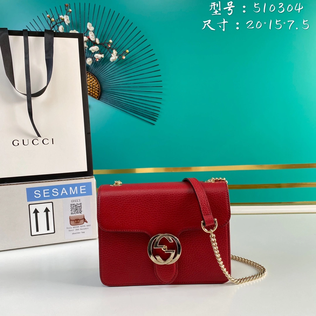 Fashionable G*ucci Bag Top Quality 20*15*7.5cm 8107