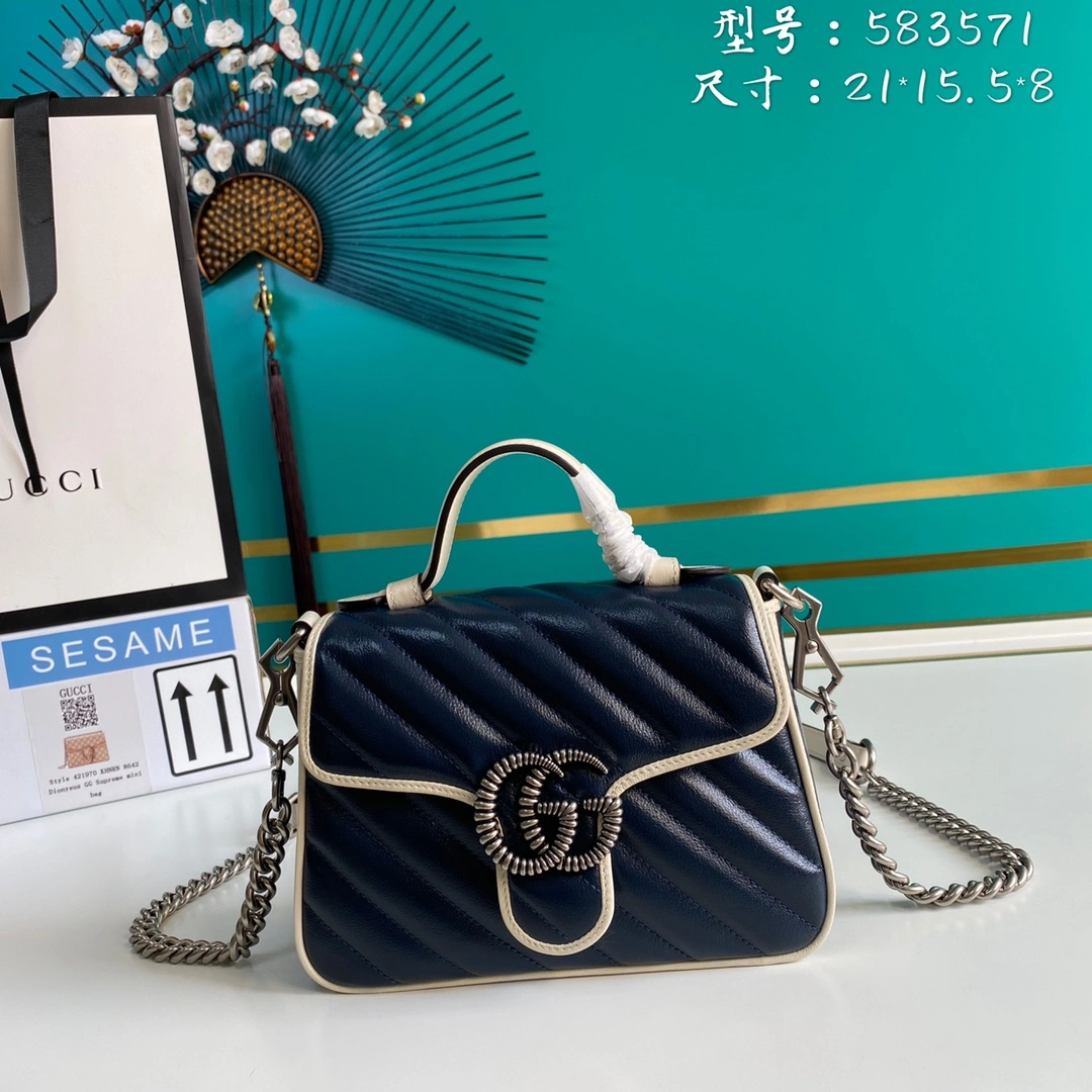 G*ucci Bag Top Quality 21*15.5*8cm Trendsetting 8104