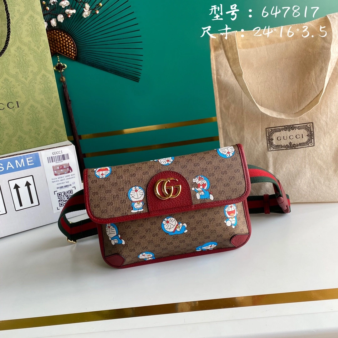 G*ucci Bag Top Quality 24*16*3.5cm ZipUp 8119