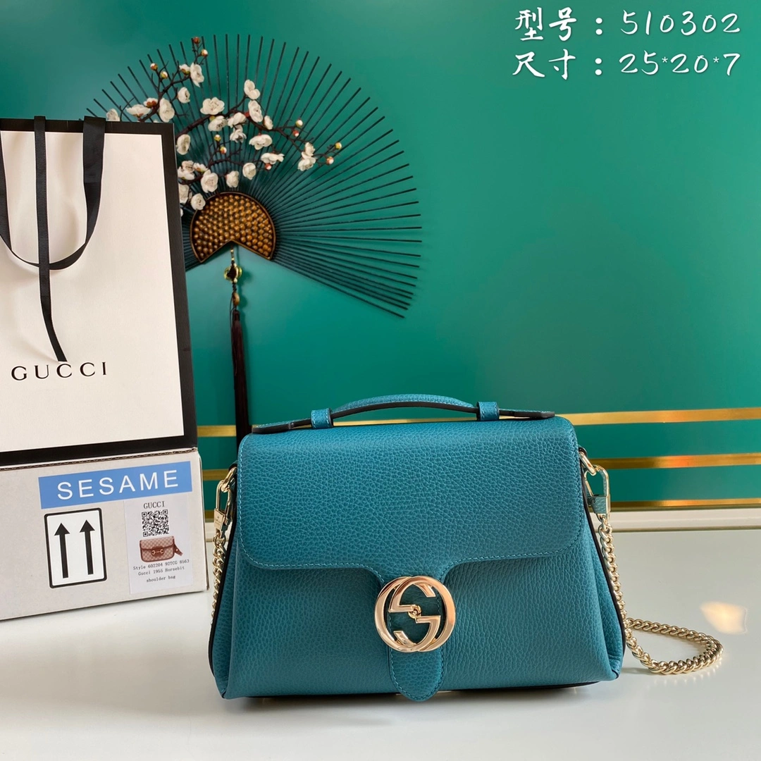 G*ucci Bag Top Quality 25*20*7cm Refined 8105