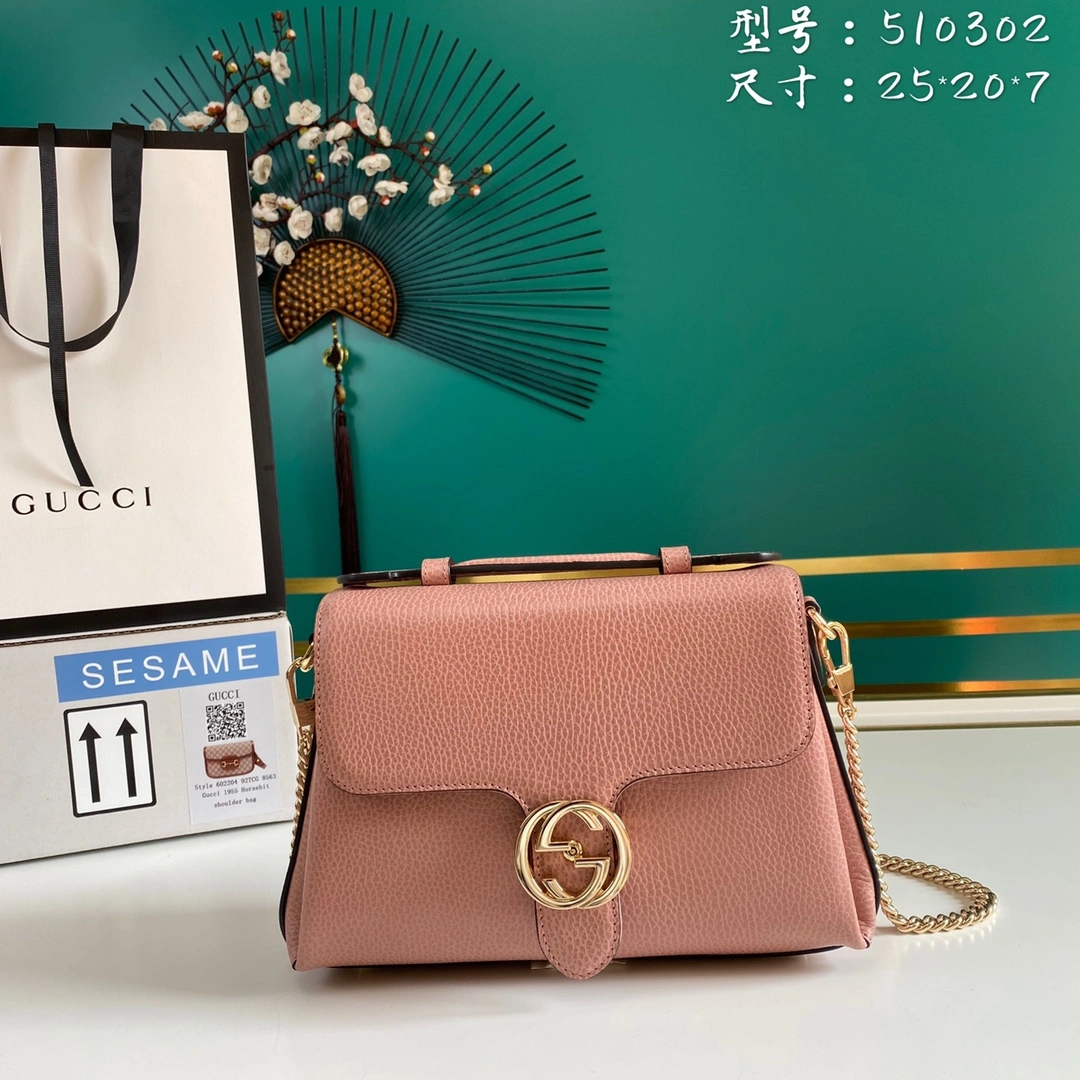 G*ucci Bag Top Quality 25*20*7cm Refined 8105