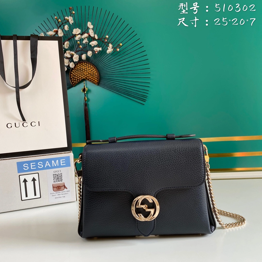 G*ucci Bag Top Quality 25*20*7cm Refined 8105