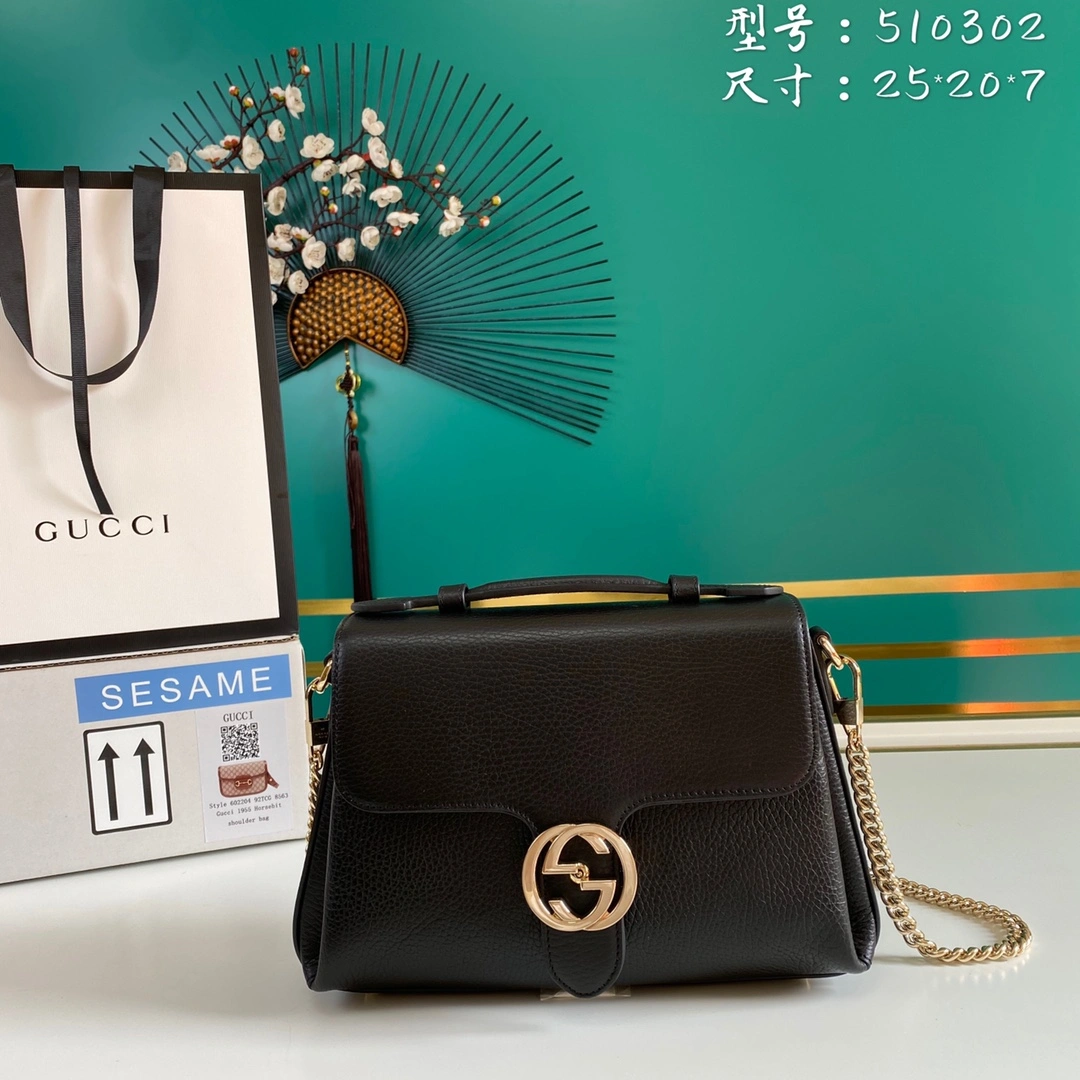 G*ucci Bag Top Quality 25*20*7cm Refined 8105
