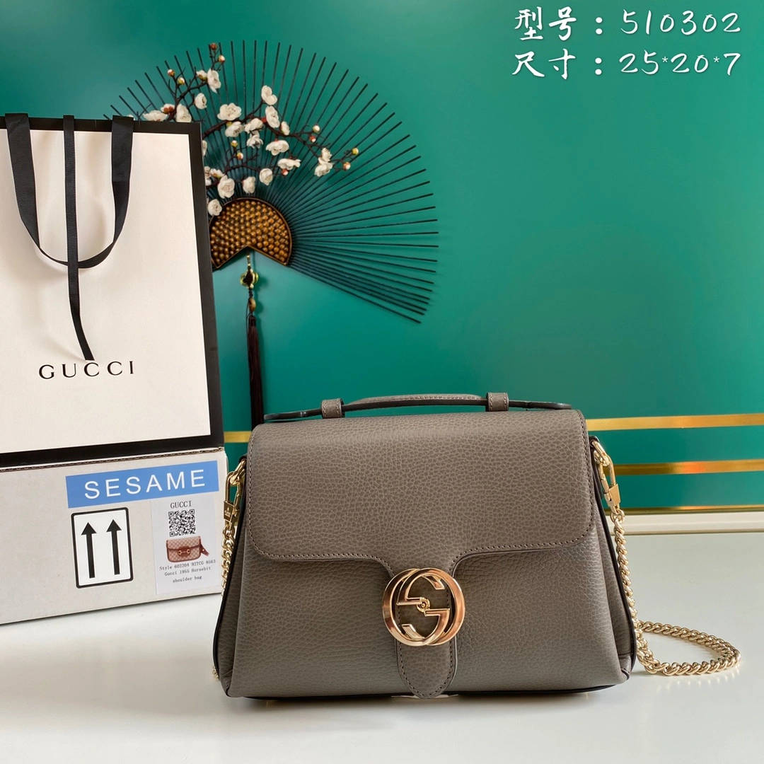 G*ucci Bag Top Quality 25*20*7cm Refined 8105