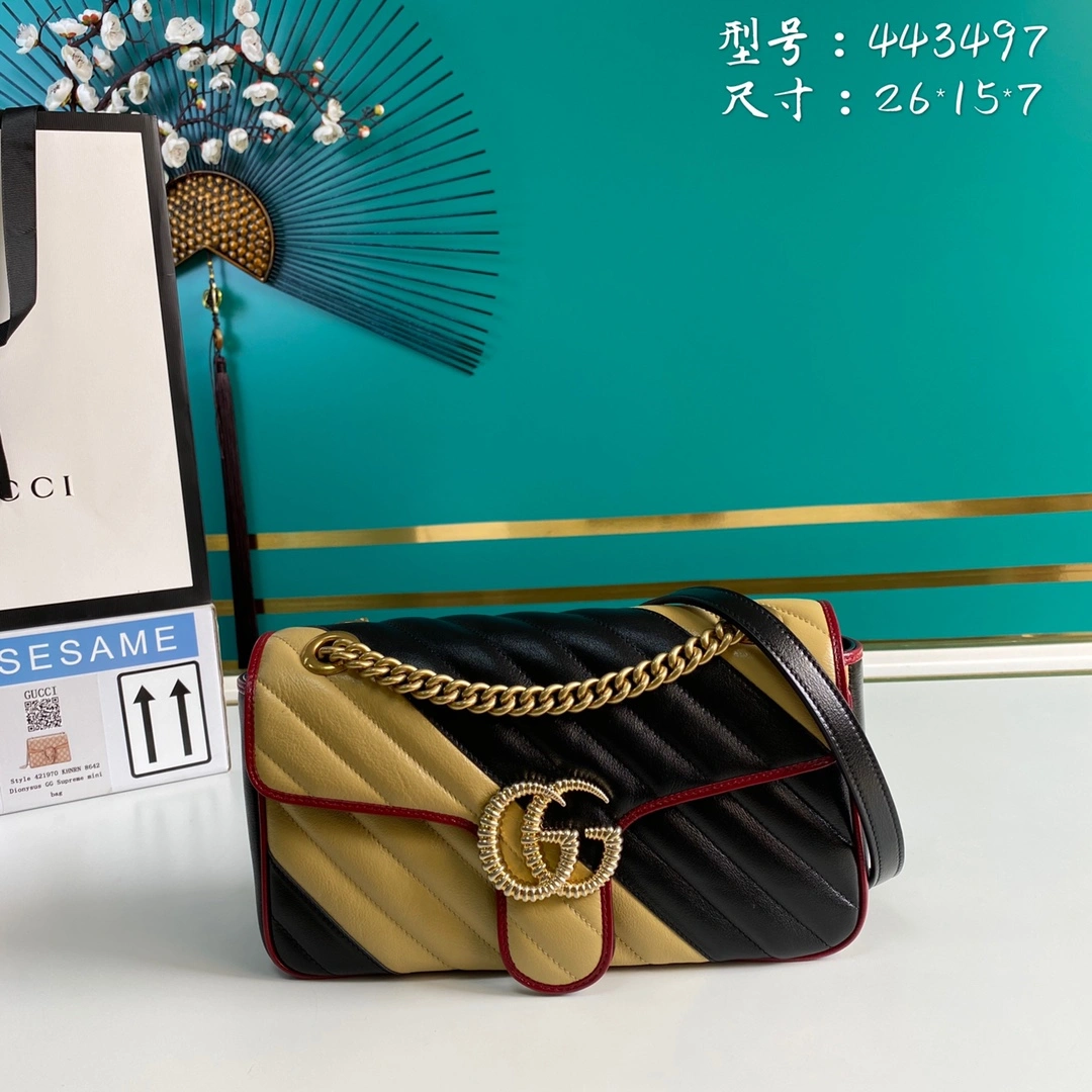 G*ucci Bag Top Quality 26*15*7cm Effortless 8094