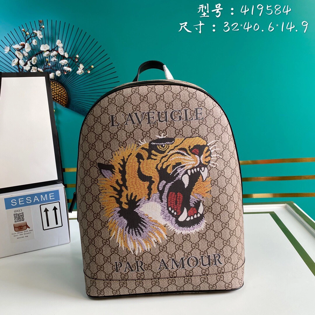G*ucci Bag Top Quality 32*40.6*14.9cm ZipUp 8073