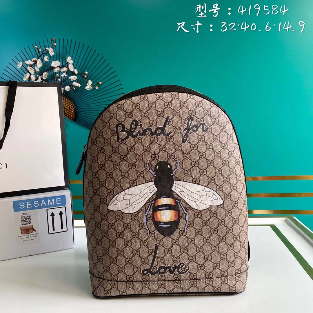 G*ucci Bag Top Quality 32*40.6*14.9cm ZipUp 8073