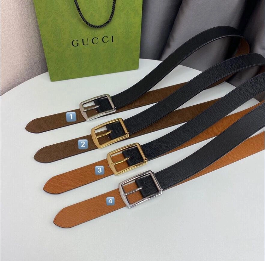 G*ucci Belts Top Version 3.7cm Durable 14975