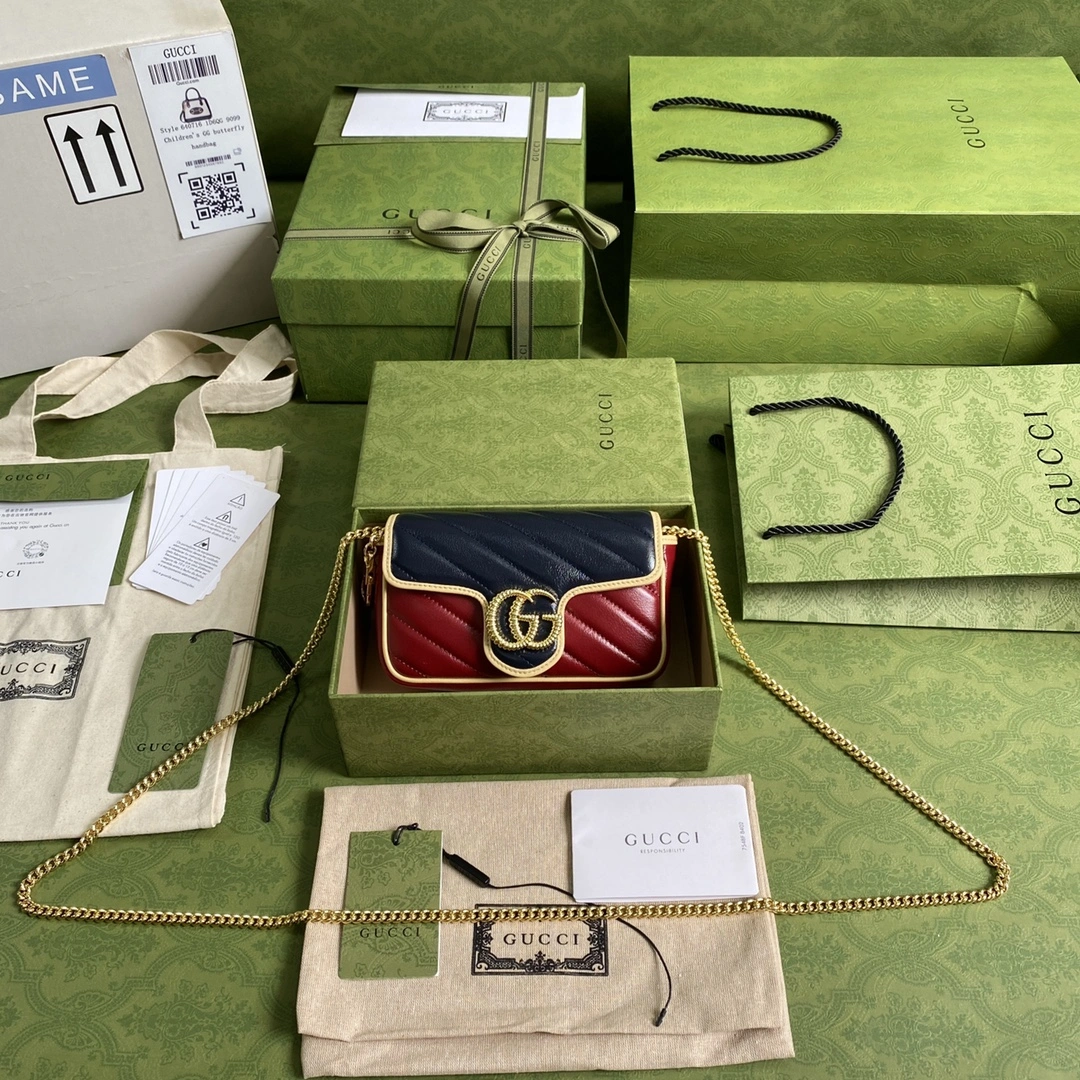 Sustainable G*ucci Top Bag 16.5*10.2*5.1cm 7985