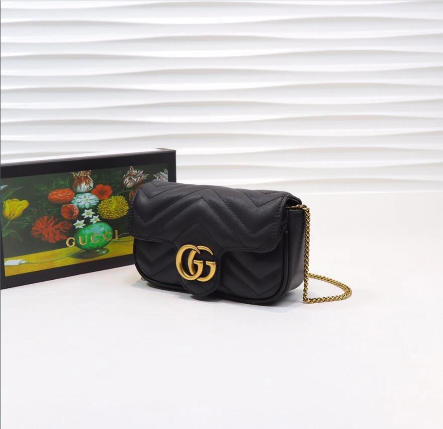 G*ucci Top Bag 16.5*10.2*5.1cm Comfortable 8027