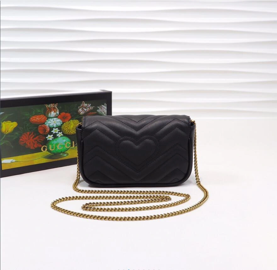 G*ucci Top Bag 16.5*10.2*5.1cm Comfortable 8027