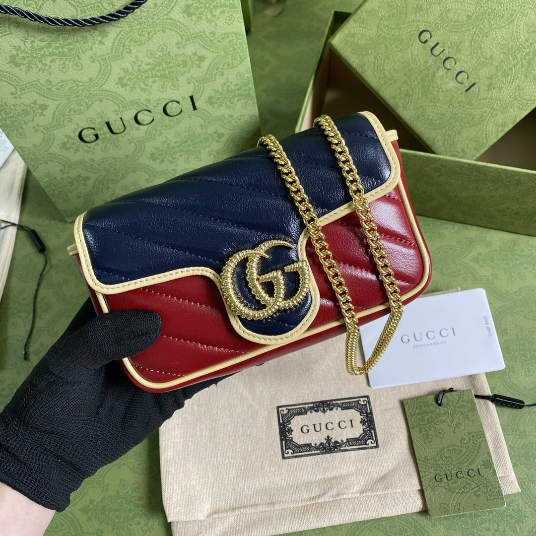 Sustainable G*ucci Top Bag 16.5*10.2*5.1cm 7985