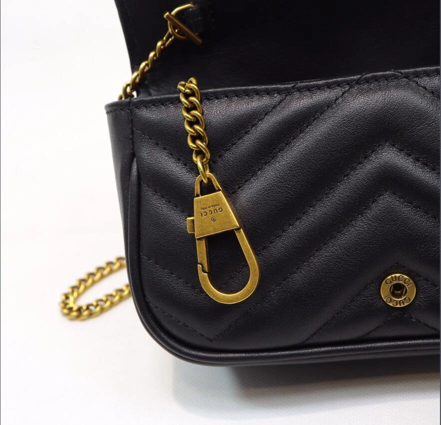 G*ucci Top Bag 16.5*10.2*5.1cm Comfortable 8027