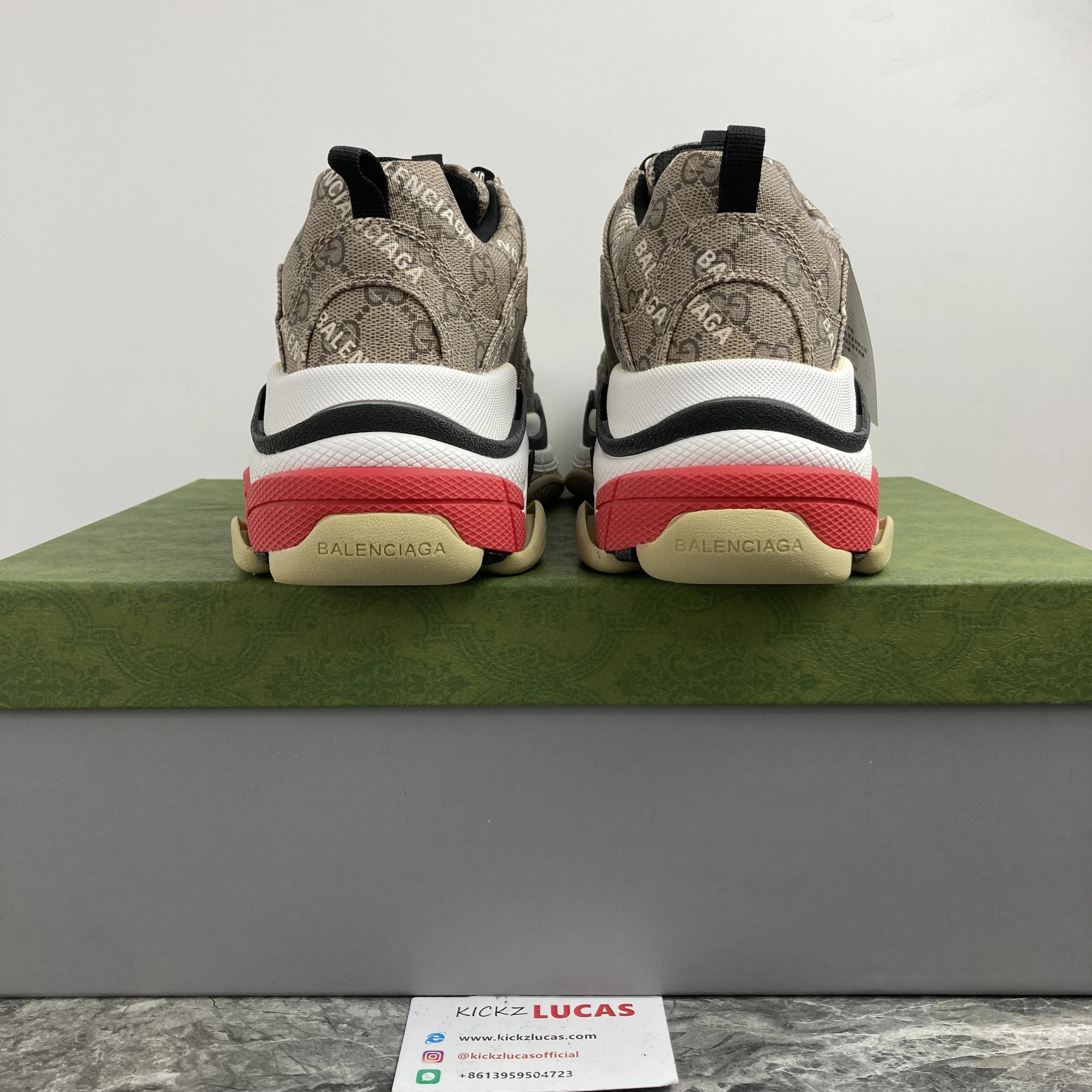 MoistureWicking G*ucci x B*alenciaga The Hacker Project Triple S Beige 681066ULZ10 4598