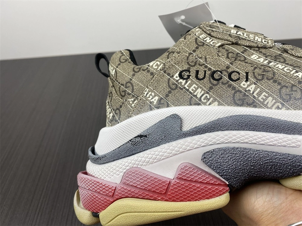 Original G*ucci x B*alenciaga The Hacker Project Triple S Beige 681066ULZ10 3470