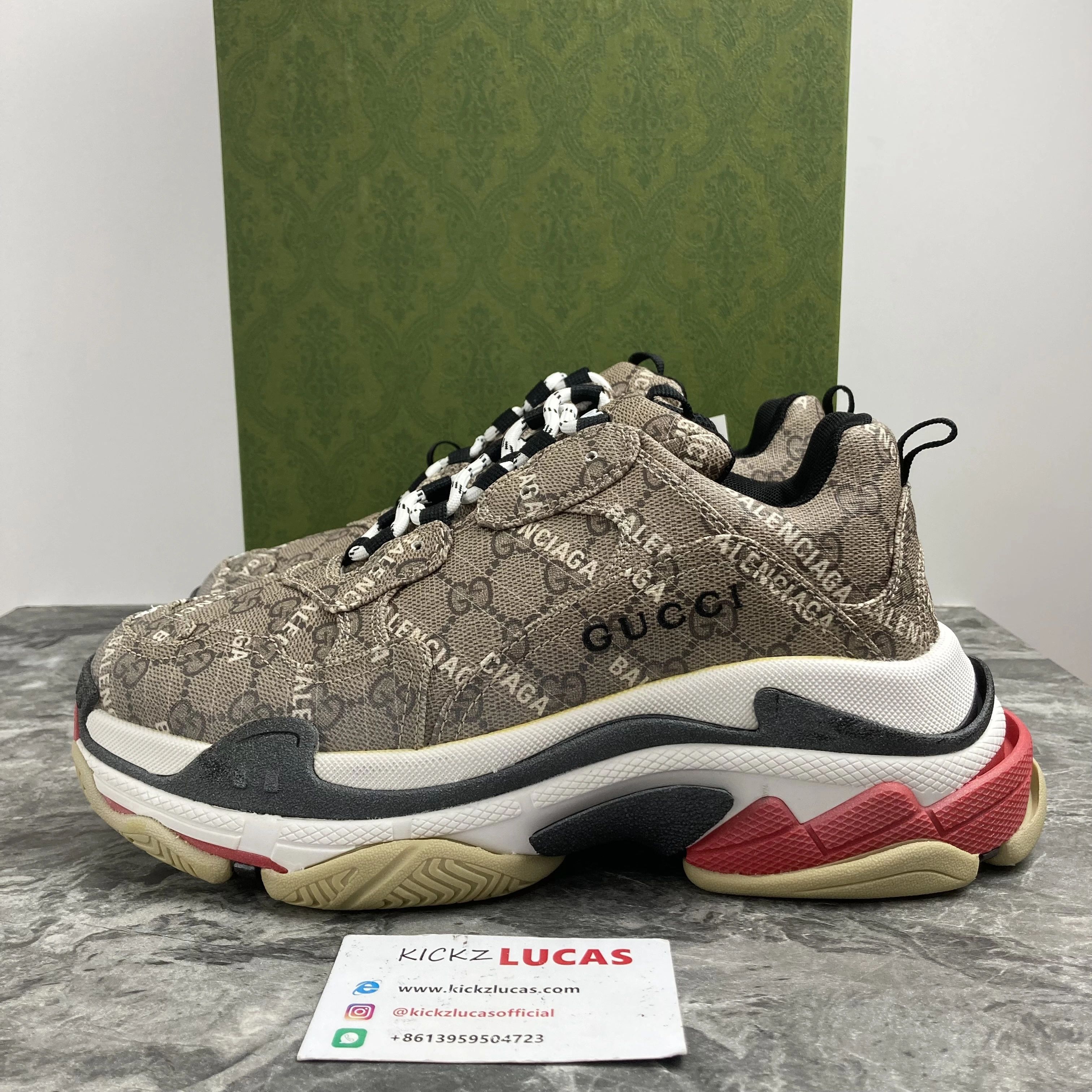 MoistureWicking G*ucci x B*alenciaga The Hacker Project Triple S Beige 681066ULZ10 4598