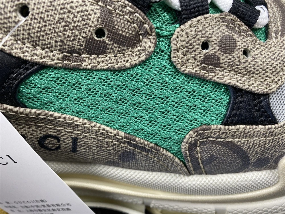 SunProtective G*ucci x B*alenciaga The Hacker Project Triple S Beige Green Yellow 681067UMO20 3472
