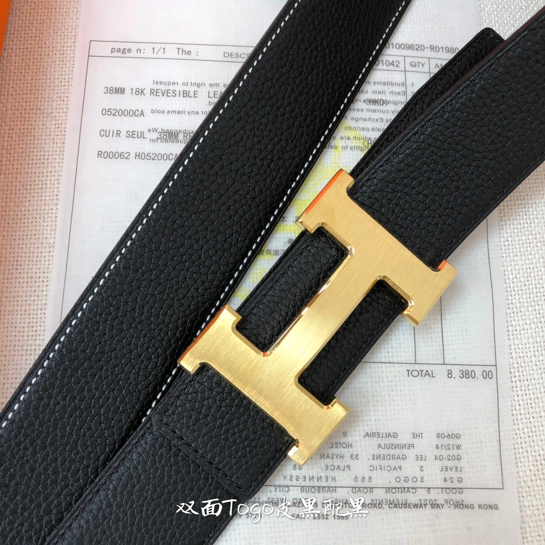 Bold H*ermes Belts Top Quality 3.8CM 16393