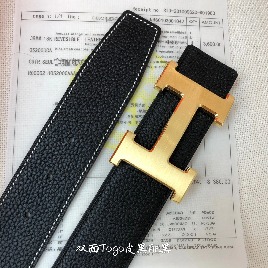 Bold H*ermes Belts Top Quality 3.8CM 16393