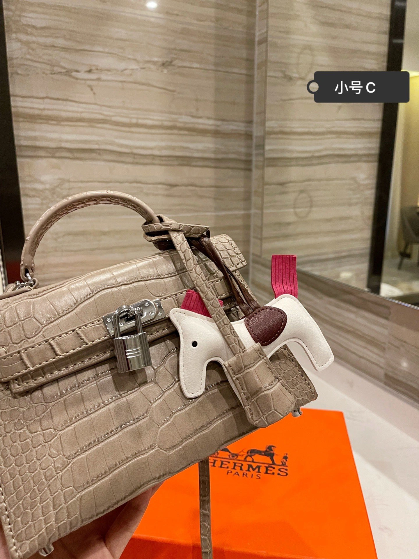 Unisex H*ermes Top Bag 20CM 9738
