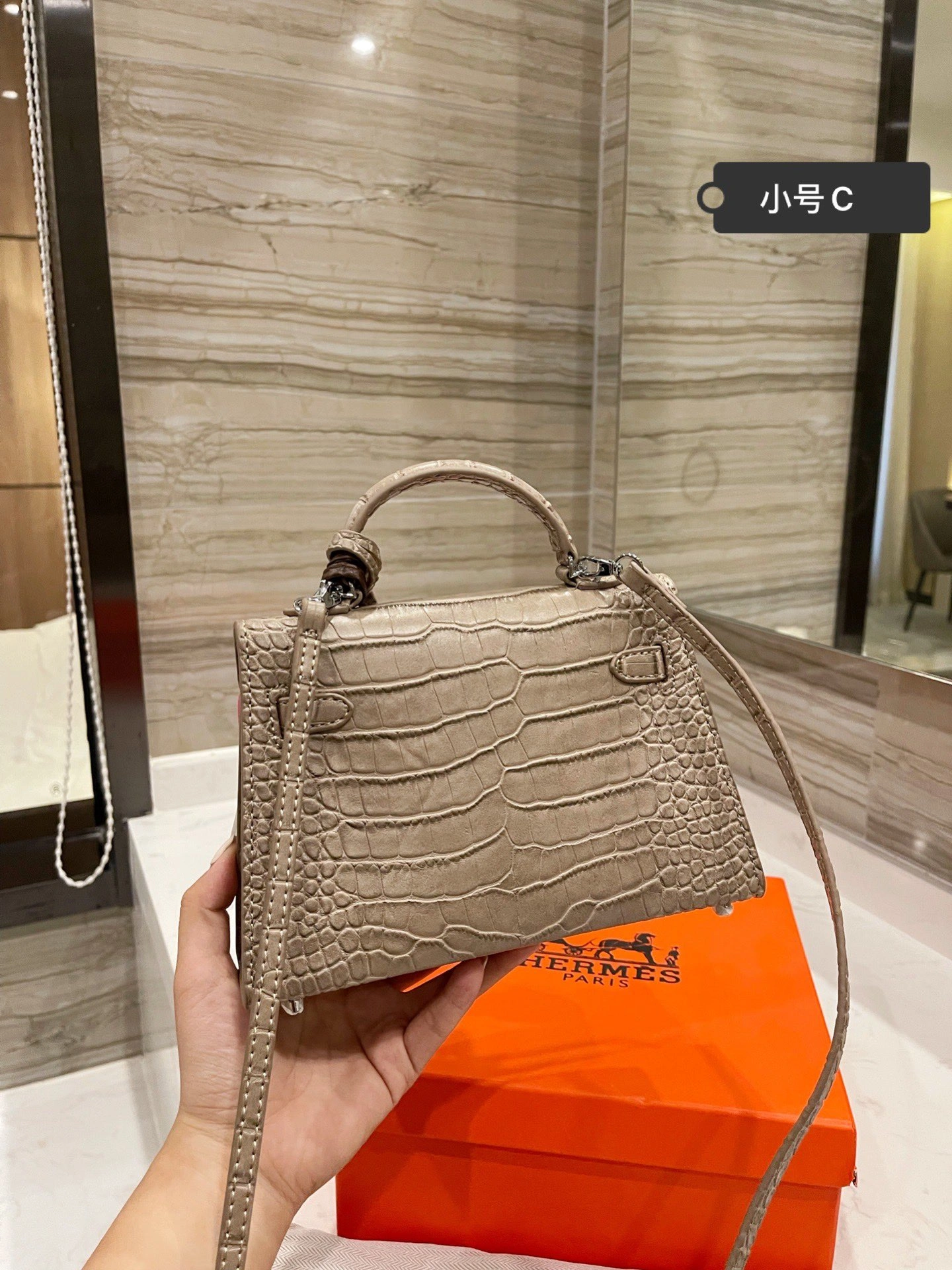 Unisex H*ermes Top Bag 20CM 9738