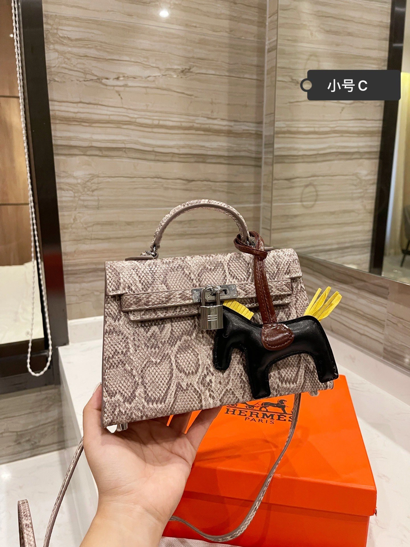 H*ermes Top Bag 20CM Unisex 9739