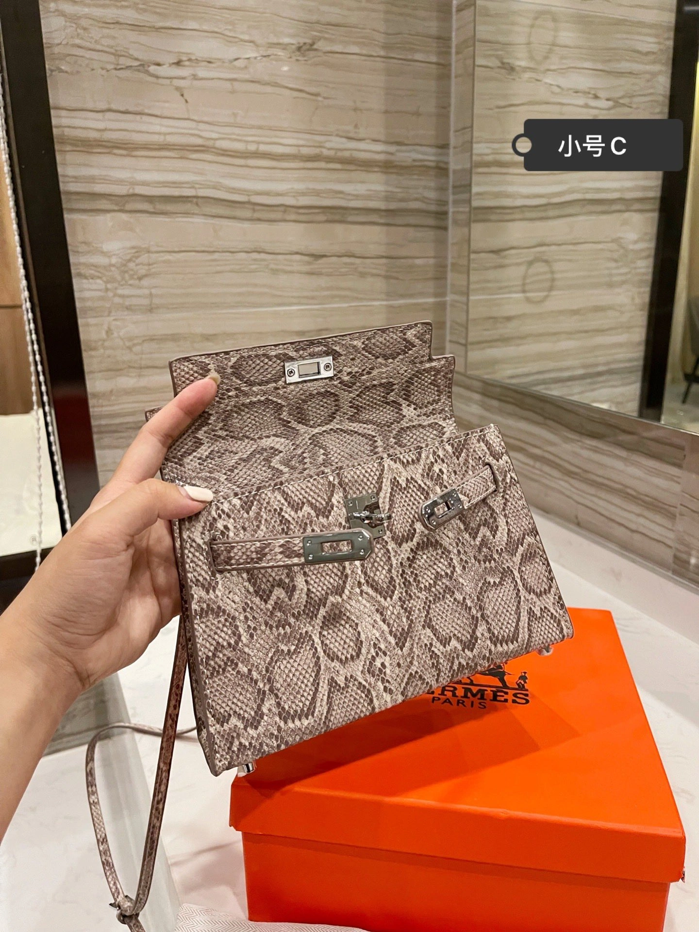 H*ermes Top Bag 20CM Unisex 9739