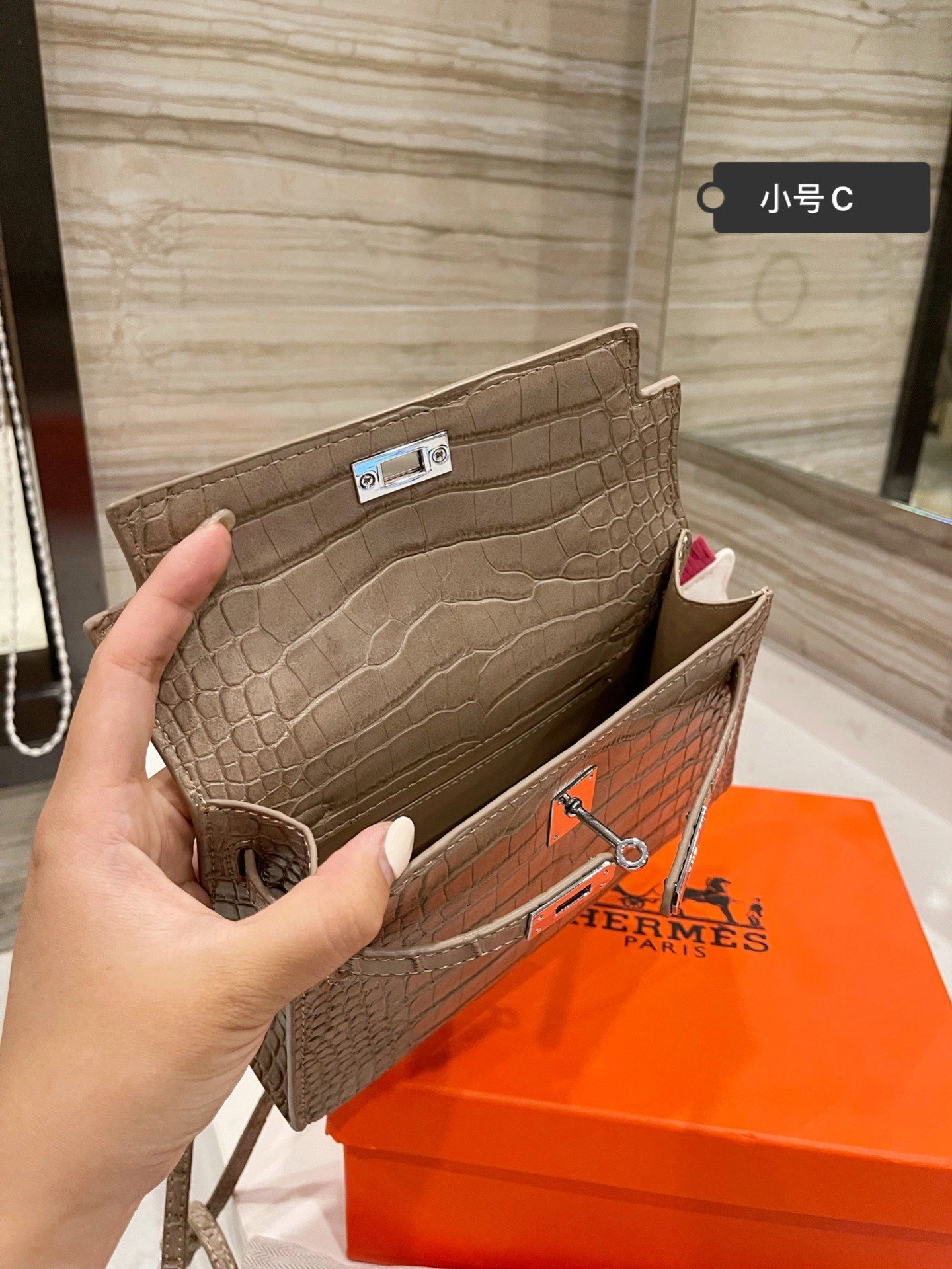 Unisex H*ermes Top Bag 20CM 9738