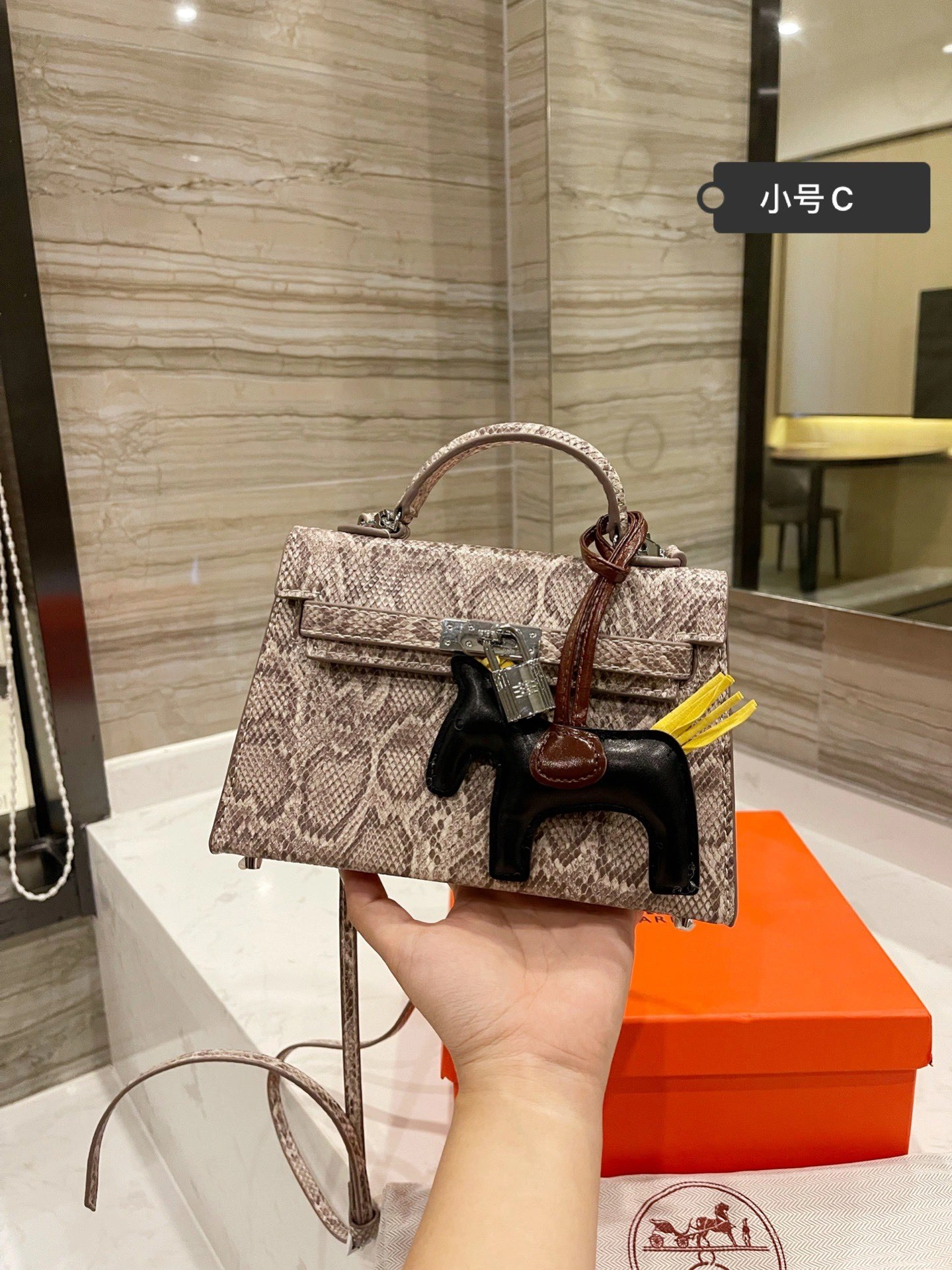 H*ermes Top Bag 20CM Unisex 9739