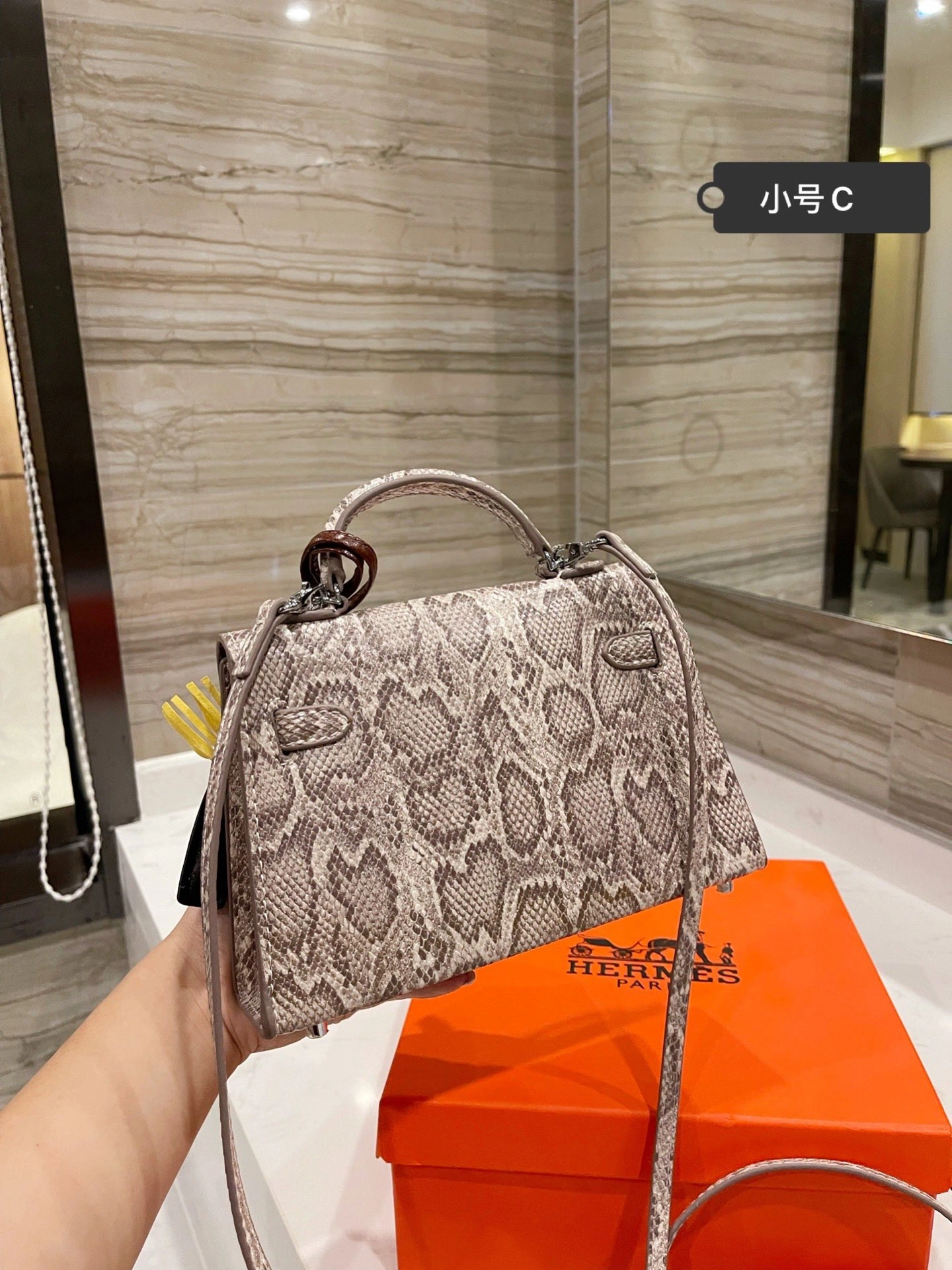 H*ermes Top Bag 20CM Unisex 9739