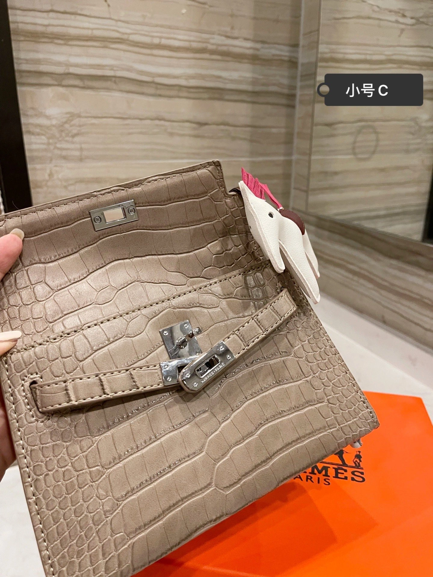 Unisex H*ermes Top Bag 20CM 9738