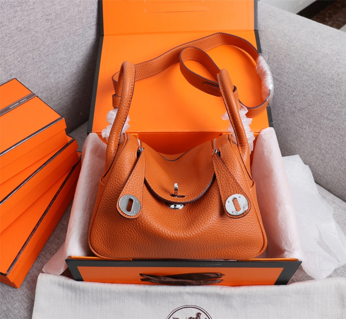 H*ermes Top Bag 20cm Neat 9748