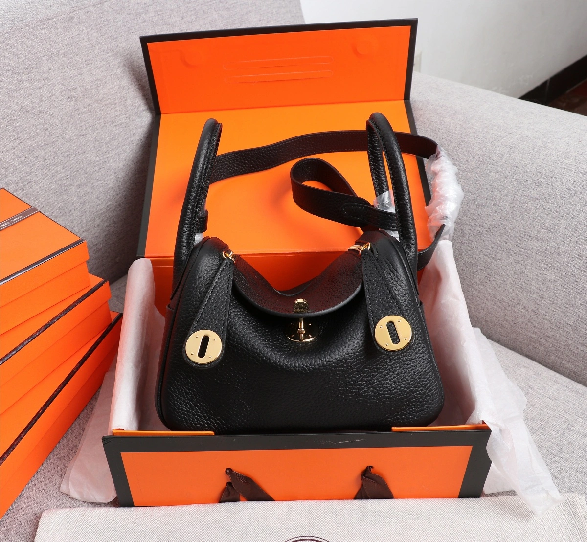 H*ermes Top Bag 20cm Neat 9748